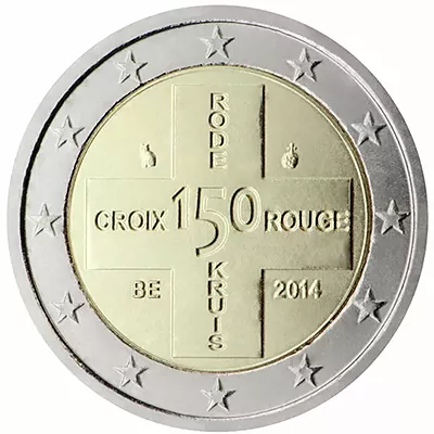 Moneda de 2 euros conmemorativos Bélgica 2014 - 150 aniversario de la Cruz Roja de Bélgica