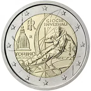 Moneda de 2 euros conmemorativos Italia 2006 - XX edición de los Juegos Olímpicos de Invierno Turín 2006