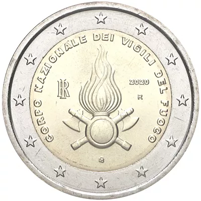 Moneda de 2 euros conmemorativos Italia 2019 - 80 aniversario del Corpo Nazionale dei Vigili del Fuoco