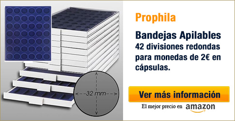 Bandejas Apilables Prophila para Monedas de 2 euros