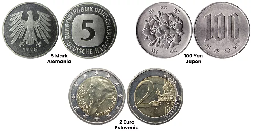 Monedas con alineación Medalla, ©Numista