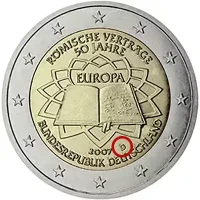 Moneda de 2 euros conmemorativos Alemania 2007 - 50 Aniversario del Tratado de Roma