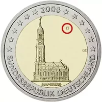 Moneda de 2 euros conmemorativos Alemania 2008 - Estado Federado de Hamburg