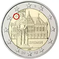 Moneda de 2 euros conmemorativos Alemania 2010 - Estado Federado de Bremen (Estatua de Roldán)