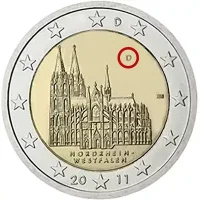 Moneda de 2 euros conmemorativos Alemania 2011 - Estado Federado de Nordrhein-Westfalen