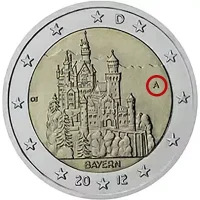 Moneda de 2 euros conmemorativos Alemania 2012 - Estado Federado de Bayern (Castillo de Neuschwanstein)