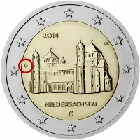 Moneda de 2 euros conmemorativos Alemania 2014 - Estado Federado de Niedersachsen (Iglesia de San Miguel de Hildesheim)