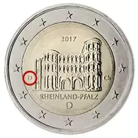 Moneda de 2 euros conmemorativos Alemania 2017 - Estado Federado de Rheinland-Pfalz (Porta Nigra)