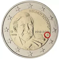 Moneda de 2 euros conmemorativos Alemania 2018 - Centenario del Nacimiento de Helmut Schmidt