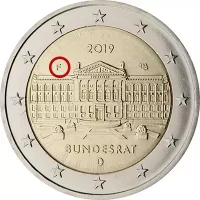 Moneda de 2 euros conmemorativos Alemania 2019 - 70 aniversario de la fundación del Bundesrat