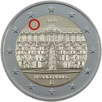 Moneda de 2 euros conmemorativos Alemania 2020 - Estado Federado de Brandenburg (Palacio de Sanssouci)