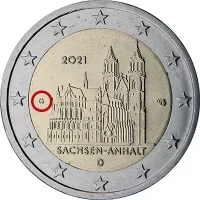 Moneda de 2 euros conmemorativos Alemania 2021 - Estado Federado de Sachsen-Anhalt (Catedral de Magdeburgo)