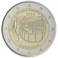 Moneda de 2 euros conmemorativos Andorra 2016 - 150 aniversario de la Nueva Reforma de 1866