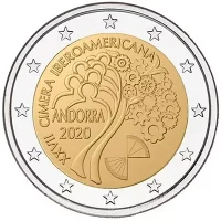 Moneda de 2 euros conmemorativos Andorra 2020 - XXVII Cumbre Iberoamericana en Andorra