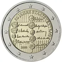 Moneda de 2 euros conmemorativos Austria 2005 - 50 aniversario del Tratado de Estado de Austria