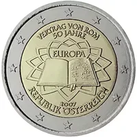 Moneda de 2 euros conmemorativos Austria 2007 - 50 Aniversario del Tratado de Roma