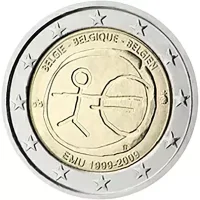 Moneda de 2 euros conmemorativos Bélgica 2009 - 10 Aniversario de la Unión Económica y Monetaria