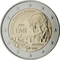 Moneda de 2 euros conmemorativos Bélgica 2019 - 25 aniversario del Instituto Monetario Europeo