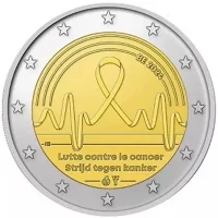 Moneda de 2 euros conmemorativos Bélgica 2024 - Lucha contra el Cáncer