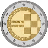 Moneda de 2 euros conmemorativos Croacia 2023 - Introducción del euro