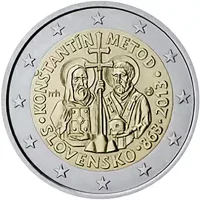 Moneda de 2 euros conmemorativos Eslovaquia 2013 - 1.150 aniversario de la Misión de Constantino y Metodio