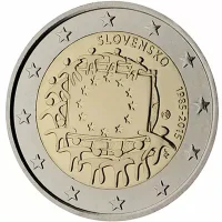 Moneda de 2 euros conmemorativos Eslovaquia 2015 - 30 Aniversario de la Bandera de la Unión Europea