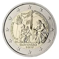 Moneda de 2 euros conmemorativos Eslovaquia 2017 - 550 aniversario de la Universidad Istropolitana