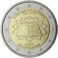 Moneda de 2 euros conmemorativos Eslovenia 2007 - 50 Aniversario del Tratado de Roma