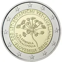 Moneda de 2 euros conmemorativos Eslovenia 2010 - 200 aniversario del Jardín Botánico de Liubliana