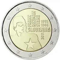 Moneda de 2 euros conmemorativos Eslovenia 2011 - 100 aniversario del Nacimiento de Franc Rozman-Stane