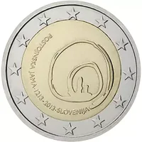 Moneda de 2 euros conmemorativos Eslovenia 2013 - 800 aniversario de la 1a. visita a la Cueva de Postojna