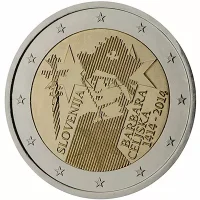 Moneda de 2 euros conmemorativos Eslovenia 2014 - 600 aniversario de la Coronación de Barbara Celje