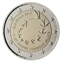 Moneda de 2 euros conmemorativos Eslovenia 2017 - 10 aniversario del EURO en Eslovenia