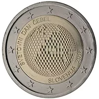 Moneda de 2 euros conmemorativos Eslovenia 2018 - Día Mundial de las Abejas