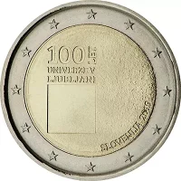 Moneda de 2 euros conmemorativos Eslovenia 2019 - 100 aniversario de la Universidad de Ljubljana