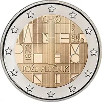 Moneda de 2 euros conmemorativos Eslovenia 2022 - 150 aniversario del Nacimiento de Jože Plečnik