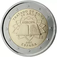 Moneda de 2 euros conmemorativos España 2007 - 50 Aniversario del Tratado de Roma