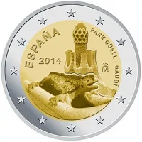 Moneda de 2 euros conmemorativos España 2014 - Parc Güell (Patrimonio Mundial UNESCO)