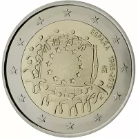 Moneda de 2 euros conmemorativos Espana 2015 - 30 Aniversario de la Bandera de la Unión Europea