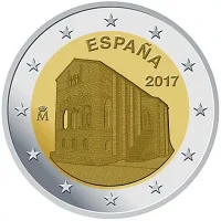 Moneda de 2 euros conmemorativos España 2017 - Iglesia de Santa María del Naranco (Patrimonio Mundial UNESCO)