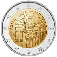 Moneda de 2 euros conmemorativos España 2018 - Casco Antiguo de Santiago de Compostela (Patrimonio Mundial UNESCO)