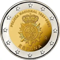 Moneda de 2 euros conmemorativos España 2024 - 200 Aniversario de la Policía Nacional