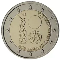 Moneda de 2 euros conmemorativos Estonia 2018 - 100 aniversario de la República de Estonia