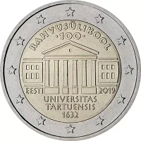 Moneda de 2 euros conmemorativos Estonia 2019 - 100 aniversario de la Universidad de Tartu