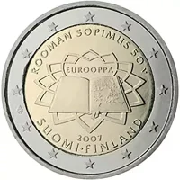 Moneda de 2 euros conmemorativos Finlandia 2007 - 50 Aniversario del Tratado de Roma