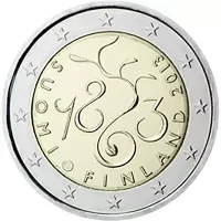 Moneda de 2 euros conmemorativos Finlandia 2013 - 150 aniversario del Parlamento de 1863