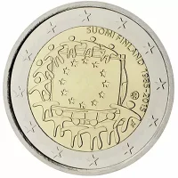 Moneda de 2 euros conmemorativos Finlandia 2015 - 30 Aniversario de la Bandera de la Unión Europea