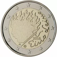 Moneda de 2 euros conmemorativos Finlandia 2016 - 90 aniversario de la Muerte de Eino Leino