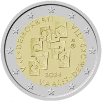 Moneda de 2 euros conmemorativos Finlandia 2024 - Elecciones y Democracia de Finlandia