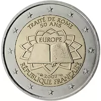 Moneda de 2 euros conmemorativos Francia 2007 - 50 Aniversario del Tratado de Roma